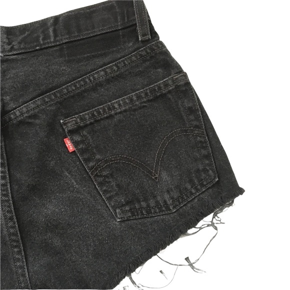 new Levi's® ★ LF Furst of a Kind ★ Upcycled Vintage Sequin Cut Off Denim Short ★ - Picture 8 of 16